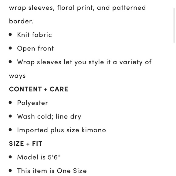 Cute open Kimono (one size) - Picture 7 of 8